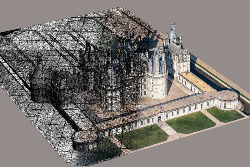 Maillage 3D du château de Chambord